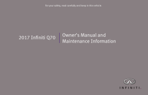 2017 Infiniti Q70 Owner Manual